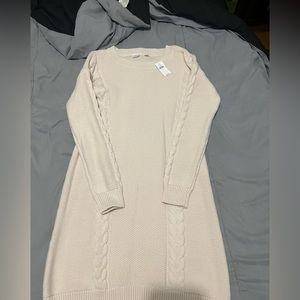 Big Girls size XL Cream sweater dress